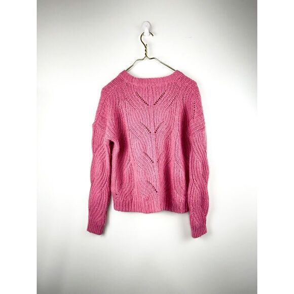 Madewell Women's Pink Sz Small Charley Pullover Sweater Mc006 Alpaca Blend - Picture 4 of 5